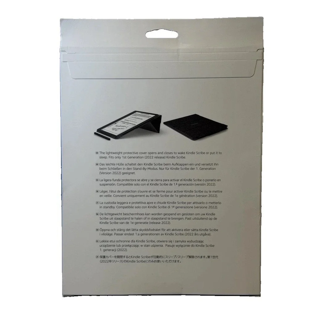 Amazon Kindle Scribe Fabric Folio Cvr Magnetic Attach Slim Stand Case Denim NIB